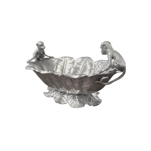 American Signed Arthur Court 2005 Aluminum Dish Bowl For Sale - Image 3 of 5