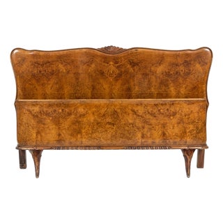 Early 19th Century Italian Walnut Burl Bed For Sale