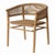 The Calais Teak Framed Patio Dining Chair combines weather-resistant plantation teak construction with hand-woven poly...