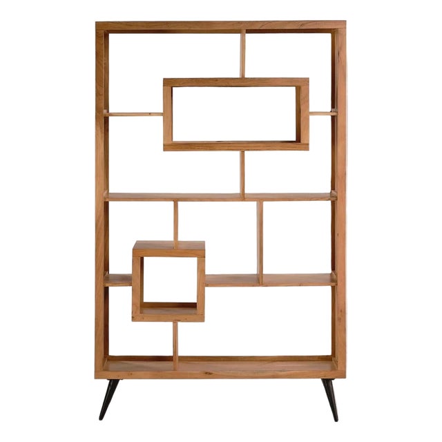 Jarira Wooden Brown Tall Display by Loomlan For Sale