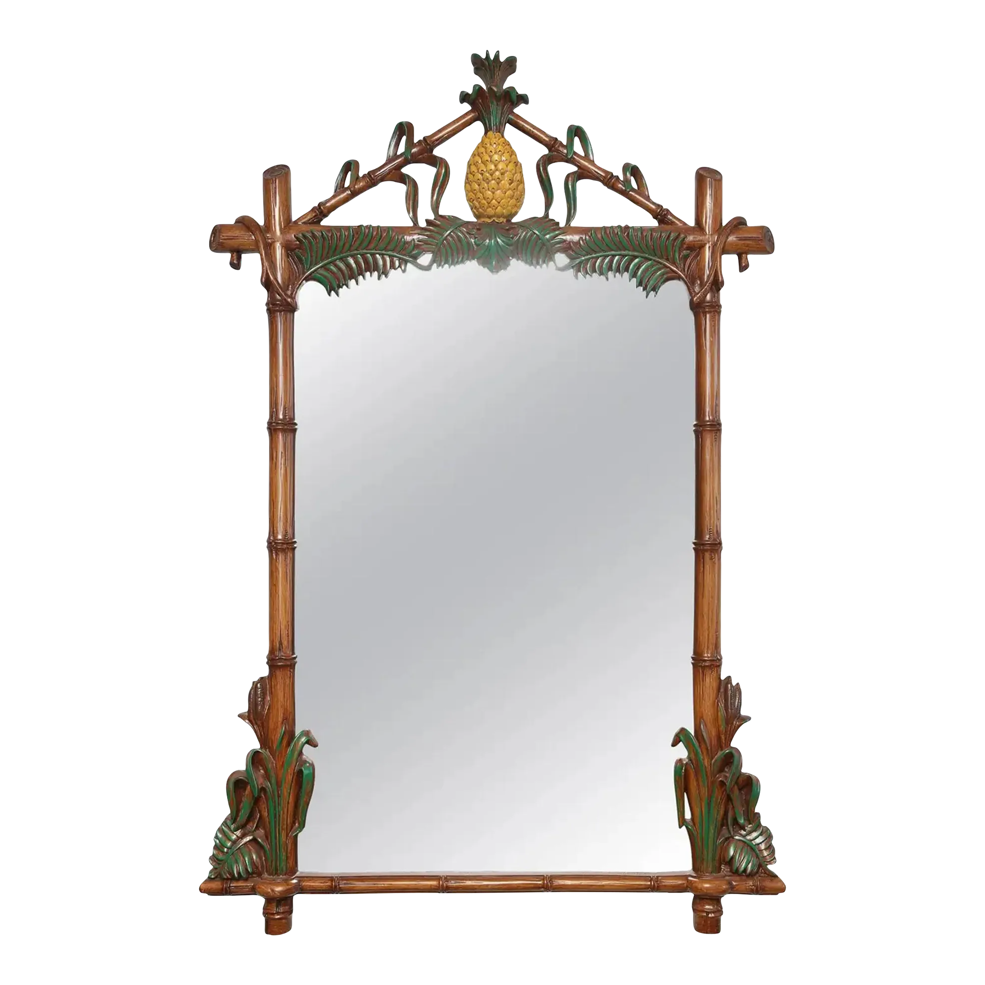 Late 20th Century Gampel-Stoll Style Regency Coastal Faux Bamboo