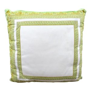 Gianni Versace Home Collection Medusa Green White Square Throw Pillow