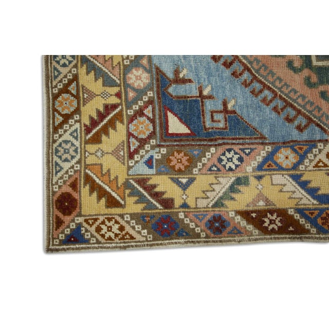 Tribal 1960s Multicolor Vintage Turkish Rug 4'8" X 7' For Sale - Image 3 of 7