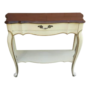 French Provincial Style Partial Gilt and Enamel Painted Console Table