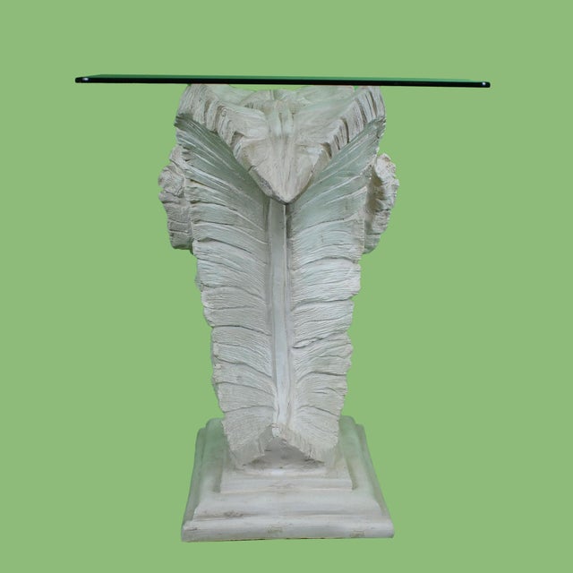 Hollywood Regency Serge Roche Blonde Palm Console For Sale - Image 3 of 5