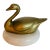 Vintage Brass Swan on Marble For Sale