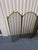 Rustic European Antique Brass Folding Fireplace Screen – Four‑Panel Arched Mesh Guard With Handles For Sale - Image 3 of 6