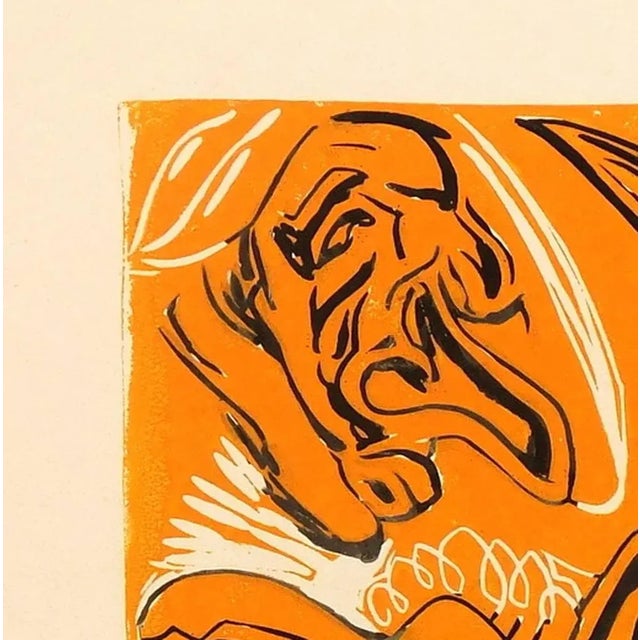 Abstract Vintage Abstract Acrylic Monotype - Carnaval For Sale - Image 3 of 5