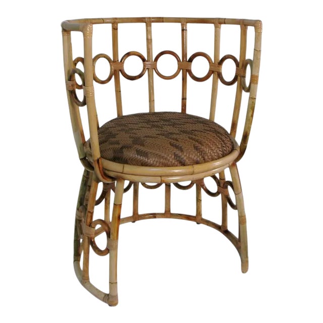Julia Chair Low Back in Rattan For Sale