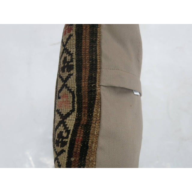 Persian Camel Bakshaish Rug Pillow For Sale - Image 3 of 5
