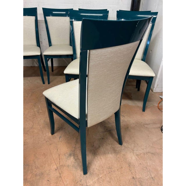 Art Deco Green Lacquered Chairs from Gebrüder Thonet Vienna GmbH, 1980s, Set of 6 For Sale - Image 6 of 10
