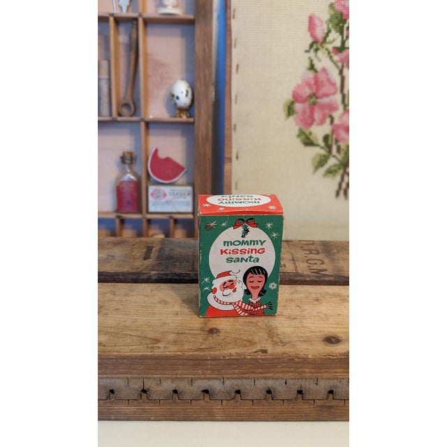 Vintage Mommy Kissing Santa Plastic Figures With Box - Set of 2 For Sale In Seattle - Image 6 of 8