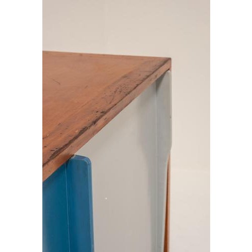 Mid-Century Modern French Cabinet with Sliding Panels by Guillerme et Chambron, 1950s For Sale - Image 12 of 16