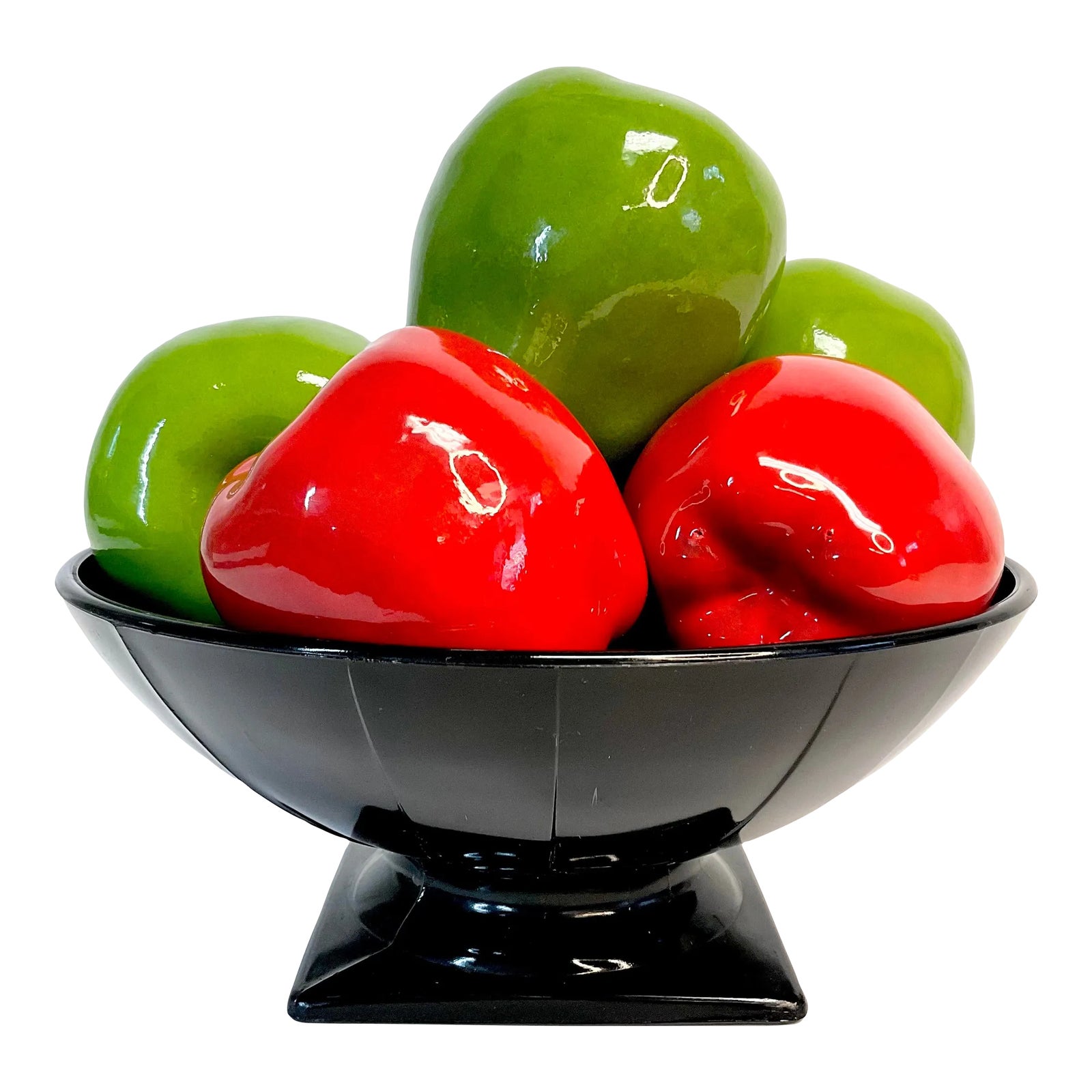 1950s Art Deco Hollywood Regency Majolica Apple Topiary Centerpiece - 8 ...
