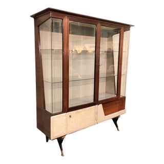 Italian Display Cabinet with Parchment from La Permanente Mobili Cantù, 1950s For Sale