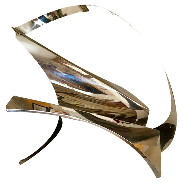 Metal Swan Inox News Paper Holder, Italy, 1970s For Sale - Image 7 of 7