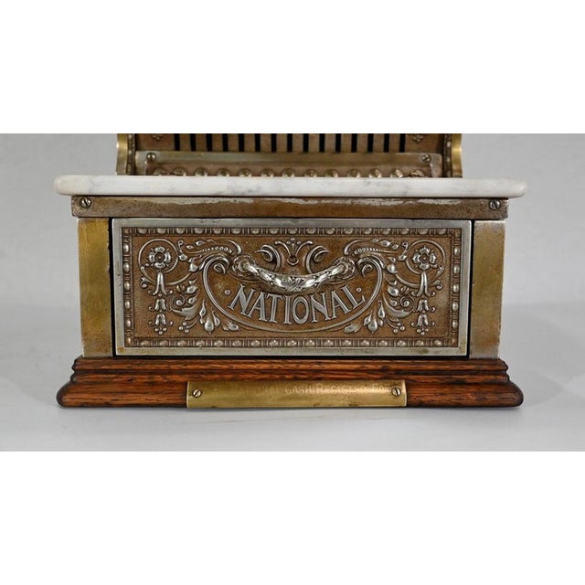 Small Early 20th Century Checked Bronze Model 312 Cash Register from National Cash Register Co For Sale - Image 13 of 18