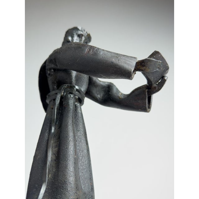 Salvino Marsura, Brutalist Sculpture of Monk with Book, 1970s, Iron For Sale - Image 10 of 18