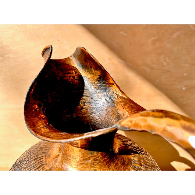 Large Jug Vase in Embossed Copper attributed to Egidio Casagrande, Italy, 1950s For Sale - Image 6 of 15