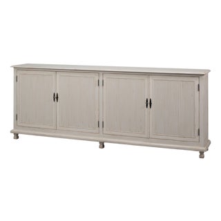 Swedish Gustavian Reeded Sideboard in Soft Gray - 95" For Sale