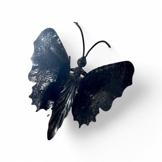 Metal Modernist Butterfly Appliques, Set of 2 For Sale - Image 7 of 8
