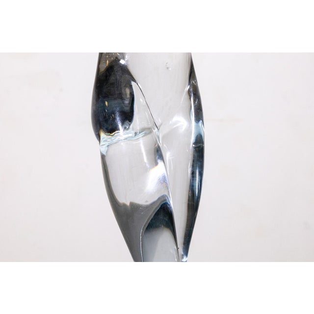 Late 20th Century Elio Raffaeli for Salviati Murano Glass Clear Sculpture of a Figurative Woman For Sale - Image 5 of 10