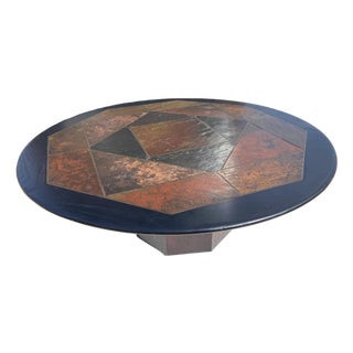 Vintage Modern Brutalist Stone Coffee Table Attributed to Paul Kingma For Sale