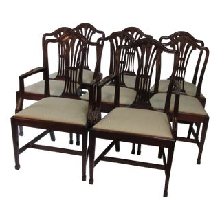 1920s Set of 8 Dr Chairs by Francis Bacon Designer for Ah Davenport For Sale