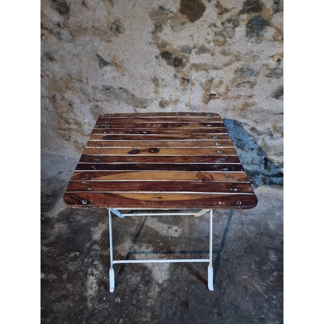 Vintage Folding Bistro Table, 1950s For Sale - Image 4 of 16