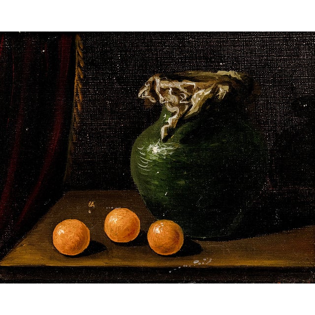 Baroque Vintage Traditional Chiaroscuro Small Still Life Painting Artist Unknown For Sale - Image 3 of 6