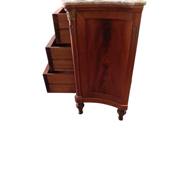 Chest of Drawers with Marble, 1950s For Sale - Image 3 of 4