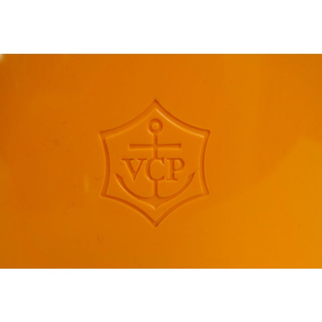 Large Vintage Orange Veuve Clicquot Champagne Bucket For Sale - Image 6 of 9