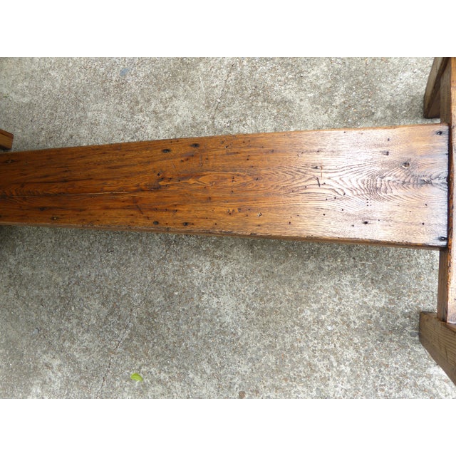1800's Chestnut Country Tbl. Seat 8- 10 at 84'' X 42'' Fabulous ! For Sale - Image 4 of 15