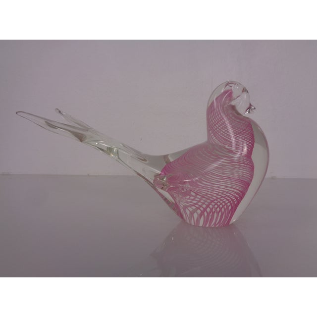 Pink Murano Glass Bird, Italy, 1960s For Sale - Image 3 of 18