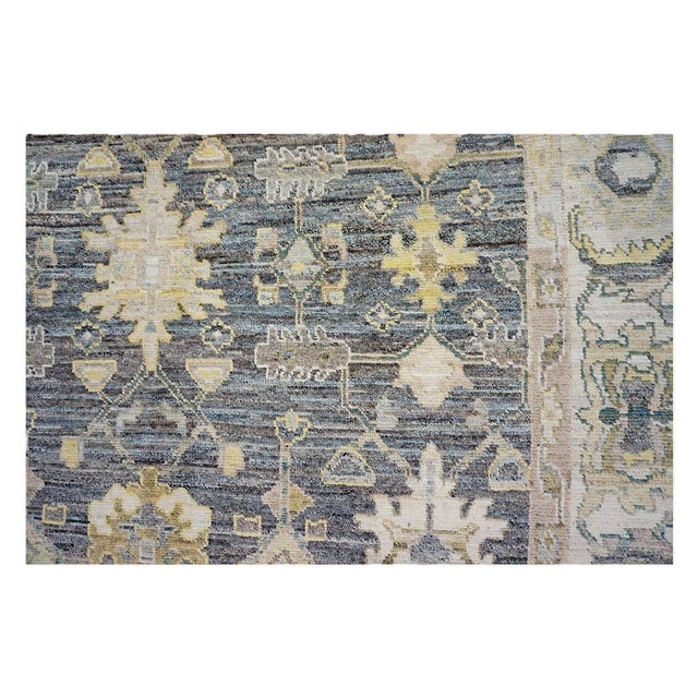 Textile 21st Century Turkish Oushak Wool 9X13 Gold, Ivory & Gray Handmade Area Rug #1144102 For Sale - Image 7 of 11