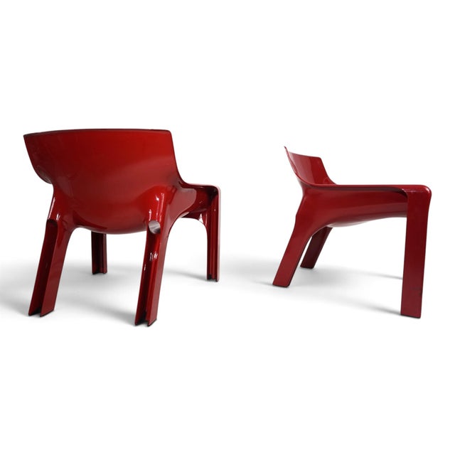 Vicario Lounge Chairs by Vico Magistretti for Artemide, 1970s, Set of 2 For Sale - Image 15 of 18