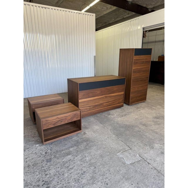 Mobican Mimosa Maple 7 Drawer Tall Dresser W/Black Glass Top Drawer & Smooth Opening/Closing Action For Sale - Image 10 of 11