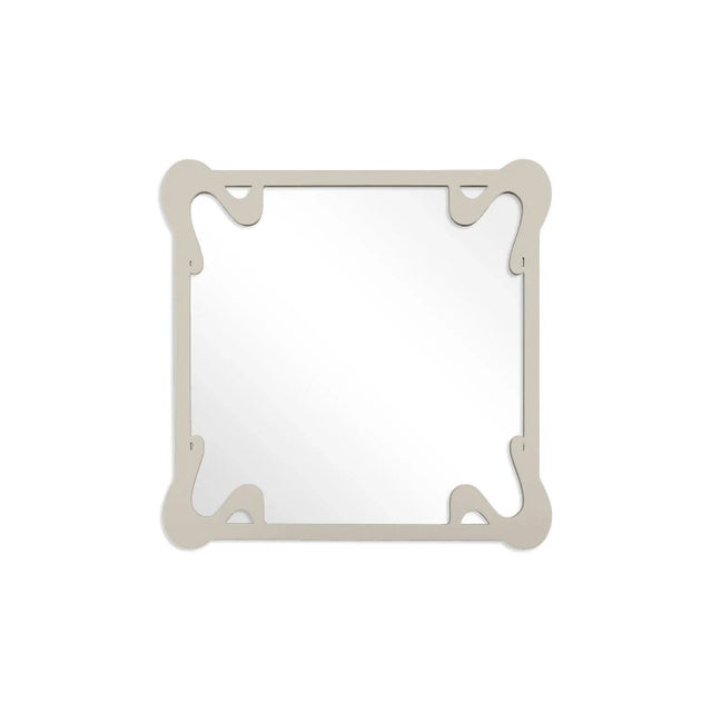 Contemporary Fleur Home Carnival St. Roch Square Mirror in Useful Gray, 30x30 For Sale - Image 3 of 3