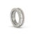 Modern 14k White Gold 5.18ctw Baguette & Round Diamond Eternity Band Ring, Size 7 For Sale - Image 3 of 8