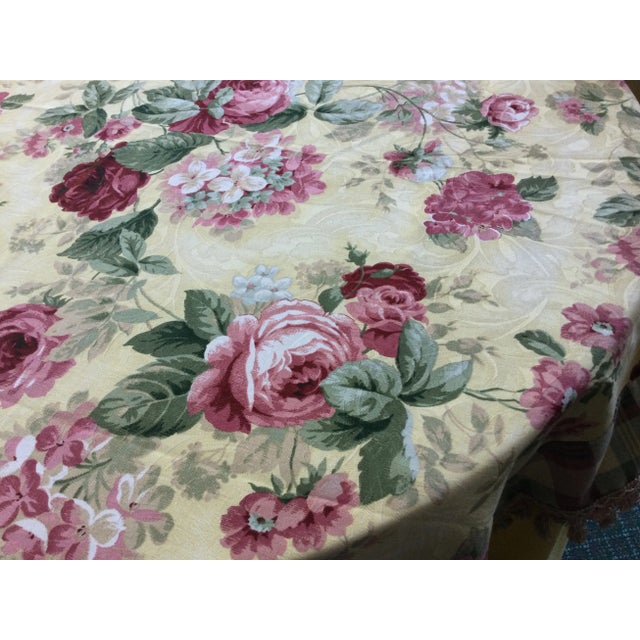 Textile Tablecloth and Table Topper Set- 2 Pieces For Sale - Image 7 of 12