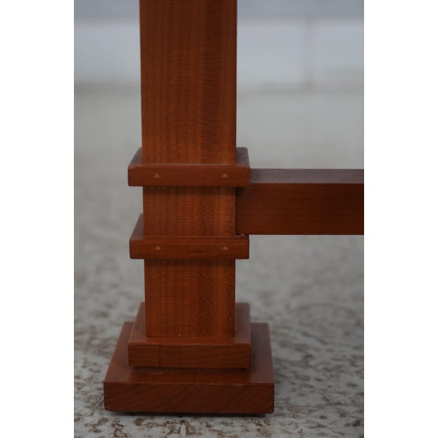 Wood Swartzendruber Round Cherry Mission Style End Table For Sale - Image 7 of 12