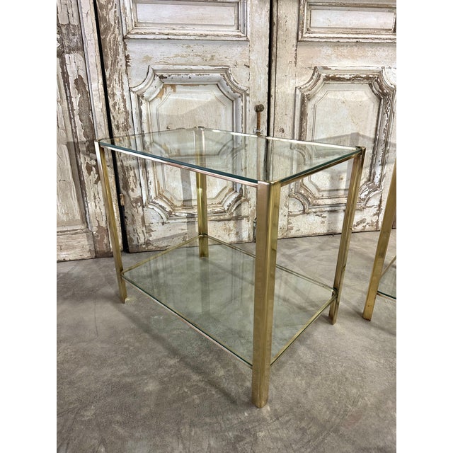 1960s Bronze Sofa Side Tables by Jacques Quinet, 1960s, Set of 2 For Sale - Image 5 of 14