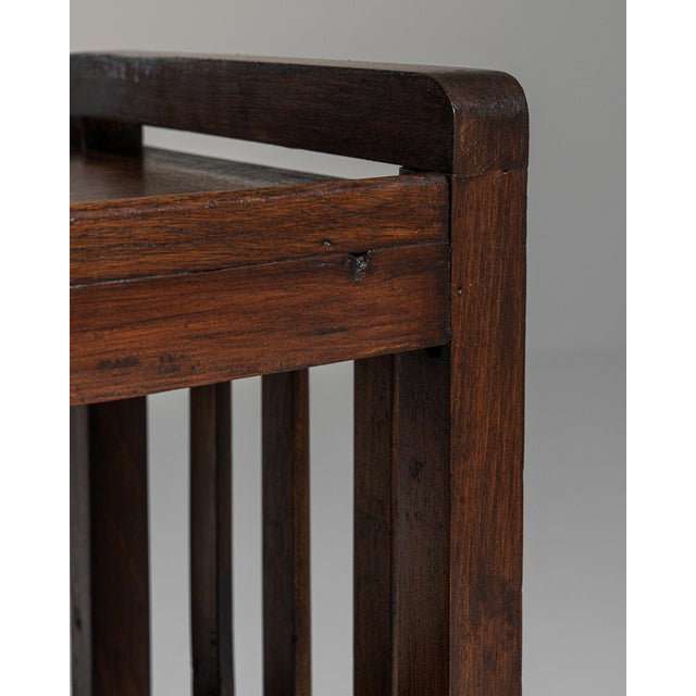 Traditional 1920-1929 France Rich Walnut Brown Open Walnut Étagère For Sale - Image 3 of 11
