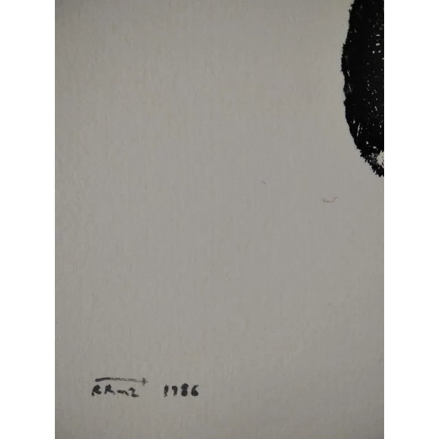 Rafael Ruz, Composition, 1986, Mixed Media on Paper For Sale - Image 4 of 6