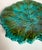 Vintage Portuguese Majolica Turquoise Leaf Plate For Sale - Image 4 of 11