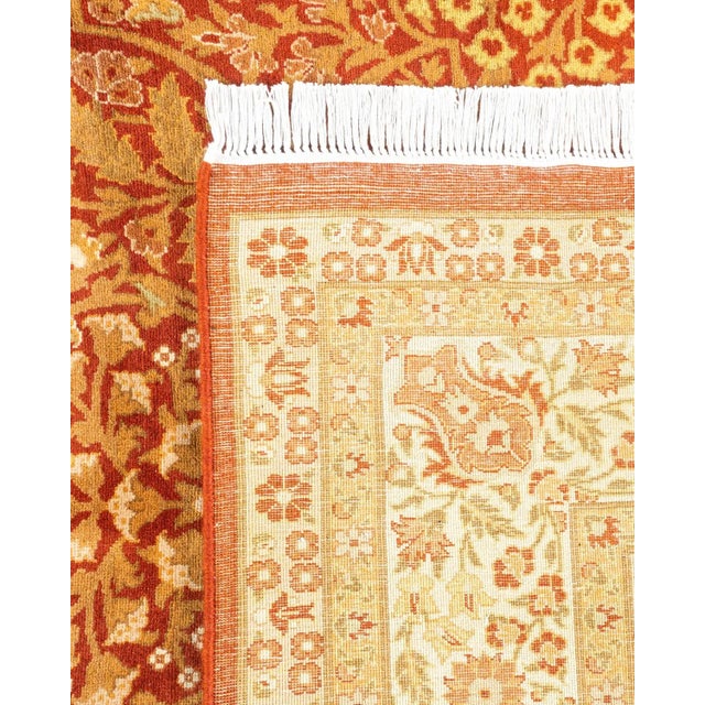 2000 - 2009 Mogul, One-of-a-Kind Hand-Knotted Area Rug - Orange, 6' 1" x 12' 2" For Sale - Image 5 of 8
