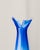 Blue Murano glass vase and clear glass vase by Luigi Onesto. Shaped like a flower vase with an open mouth. Signed on the...