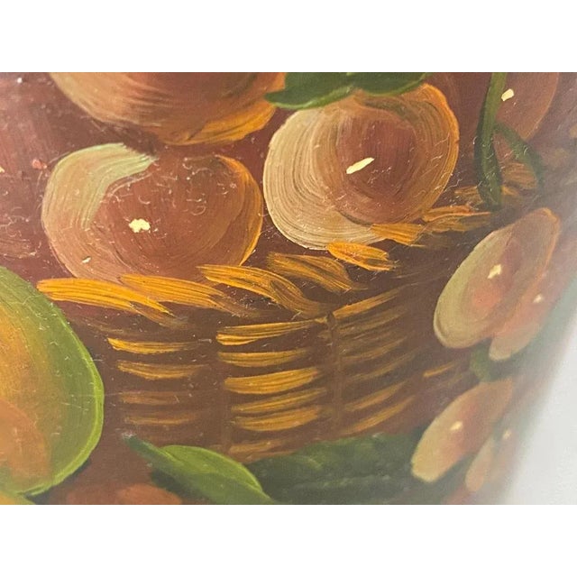 Large Wooden Box with Fruits Decor, England, 20th Century For Sale - Image 4 of 13