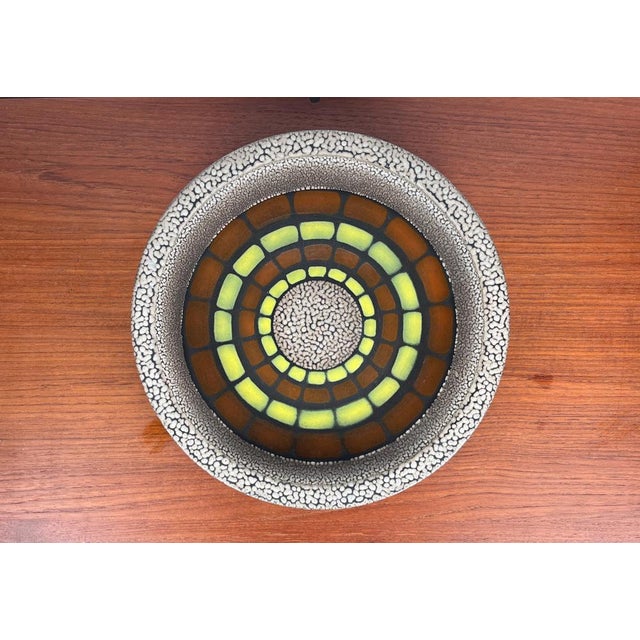 Mid-Century Space Age Large Pottery Bowl from Knabstrup, Denmark, 1960s, in Very Good conditions. Designed 1960 to 1969...