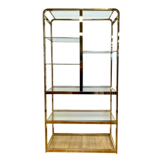 1960s Hollywood Regency Brass Etagere For Sale